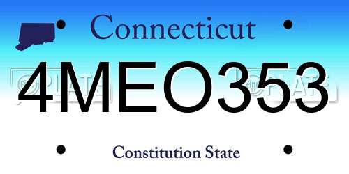 4MEO353 Connecticut License Plate