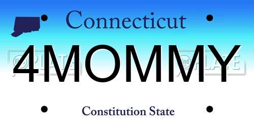 4MOMMY Connecticut License Plate