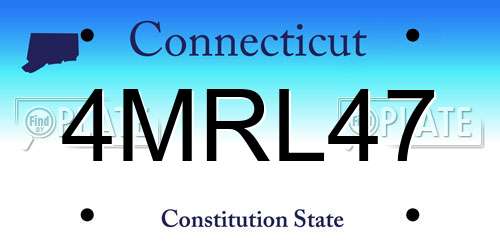 4MRL47 Connecticut License Plate