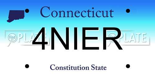 4NIER Connecticut License Plate