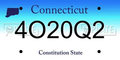 4O20Q2 Connecticut License Plate