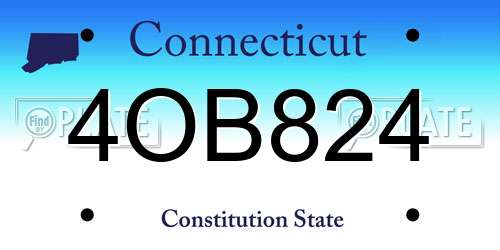 4OB824 Connecticut License Plate