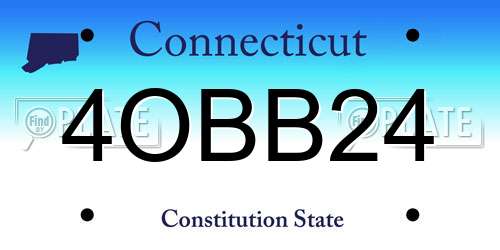4OBB24 Connecticut License Plate