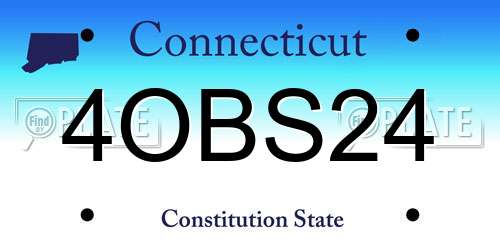 4OBS24 Connecticut License Plate