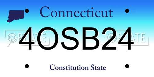 4OSB24 Connecticut License Plate