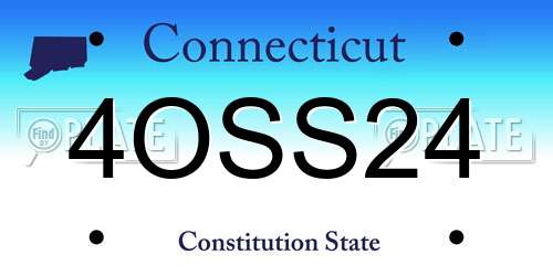 4OSS24 Connecticut License Plate