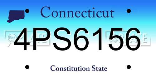 4PS6156 Connecticut License Plate