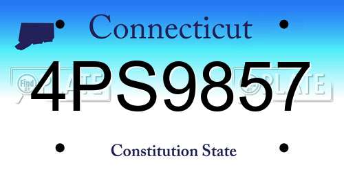 4PS9857 Connecticut License Plate
