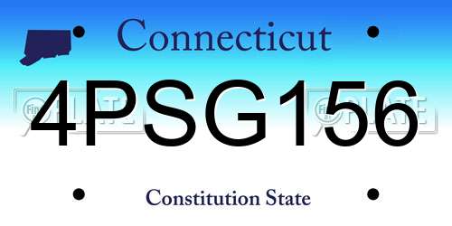 4PSG156 Connecticut License Plate