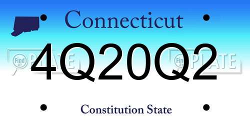 4Q20Q2 Connecticut License Plate