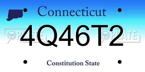4Q46T2 Connecticut License Plate