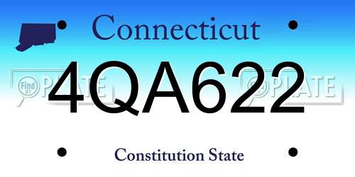 4QA622 Connecticut License Plate