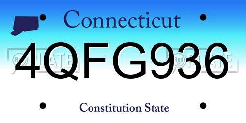 4QFG936 Connecticut License Plate