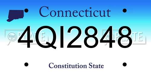 4QI2848 Connecticut License Plate