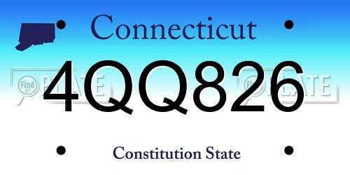 4QQ826 Connecticut License Plate