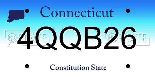 4QQB26 Connecticut License Plate