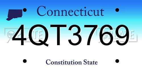 4QT3769 Connecticut License Plate