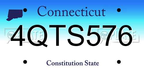 4QTS576 Connecticut License Plate