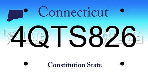 4QTS826 Connecticut License Plate