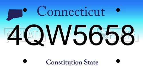 4QW5658 Connecticut License Plate