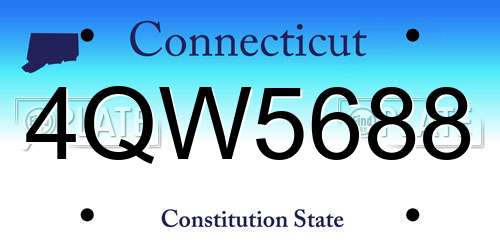4QW5688 Connecticut License Plate