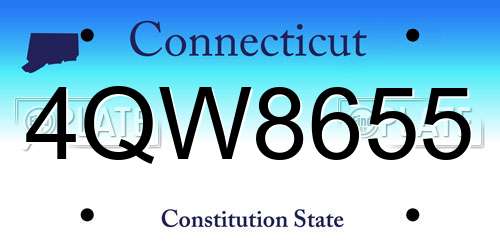 4QW8655 Connecticut License Plate