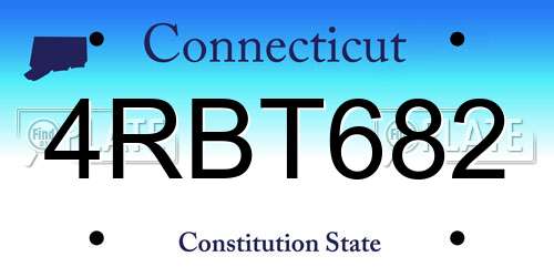 4RBT682 Connecticut License Plate