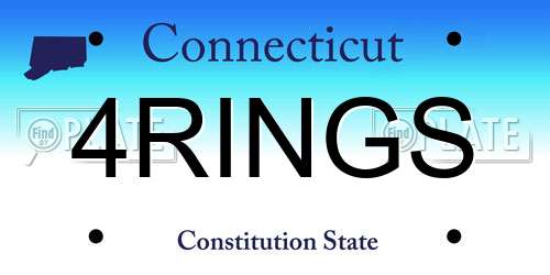 4RINGS Connecticut License Plate