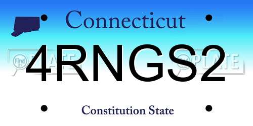 4RNGS2 Connecticut License Plate