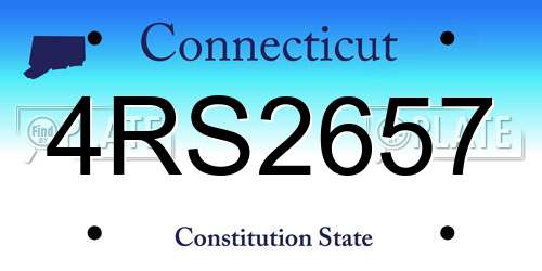 4RS2657 Connecticut License Plate
