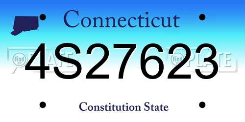 4S27623 Connecticut License Plate