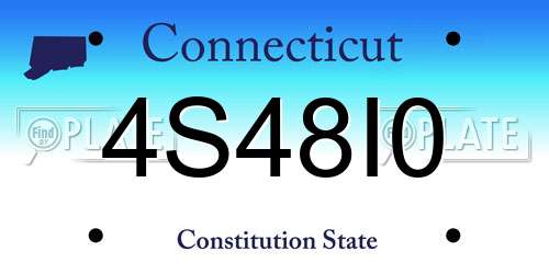 4S48I0 Connecticut License Plate