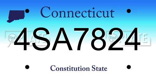 4SA7824 Connecticut License Plate