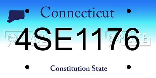 4SE1176 Connecticut License Plate