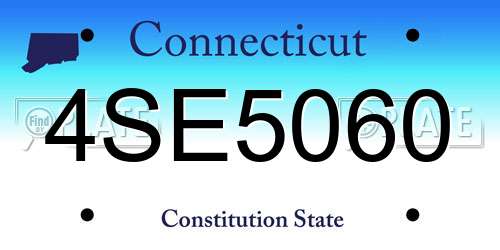 4SE5060 Connecticut License Plate