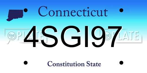 4SGI97 Connecticut License Plate