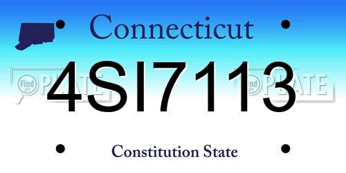 4SI7113 Connecticut License Plate