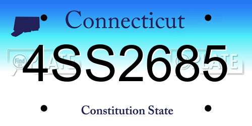 4SS2685 Connecticut License Plate