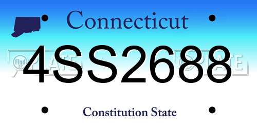 4SS2688 Connecticut License Plate