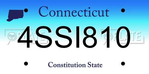 4SSI810 Connecticut License Plate