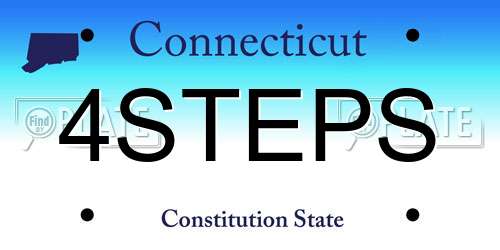 4STEPS Connecticut License Plate
