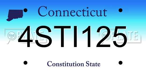 4STI125 Connecticut License Plate