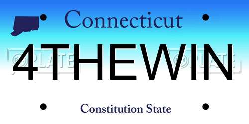 4THEWIN Connecticut License Plate