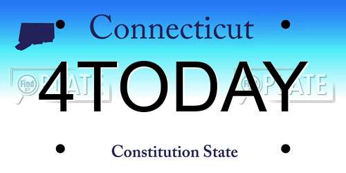 4TODAY Connecticut License Plate