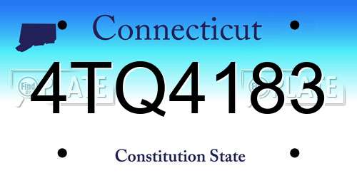 4TQ4183 Connecticut License Plate