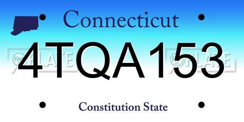 4TQA153 Connecticut License Plate