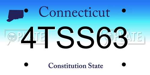 4TSS63 Connecticut License Plate