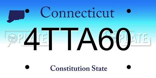4TTA60 Connecticut License Plate