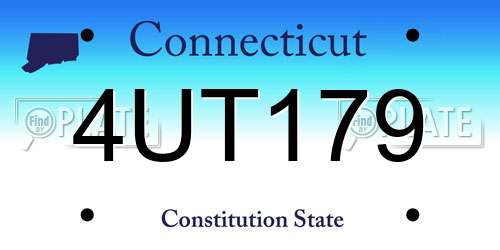 4UT179 Connecticut License Plate