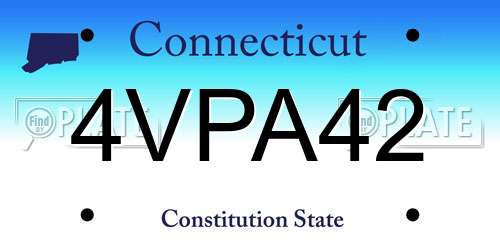 4VPA42 Connecticut License Plate